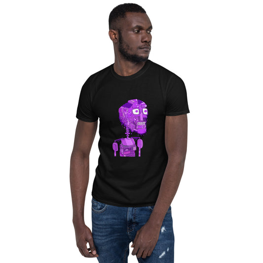 Dripping Purple Bot Short-Sleeve Unisex T-Shirt