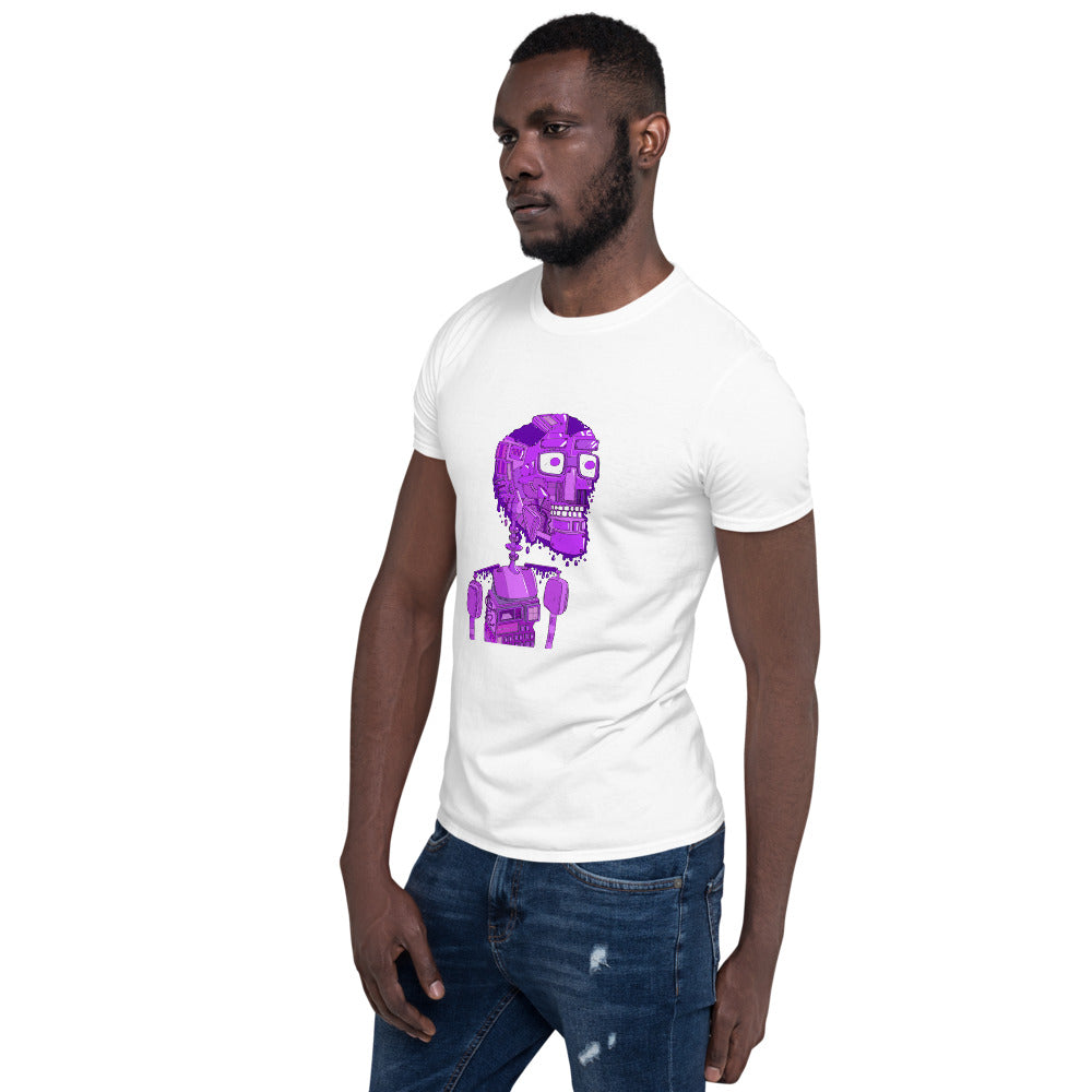 Dripping Purple Bot Short-Sleeve Unisex T-Shirt