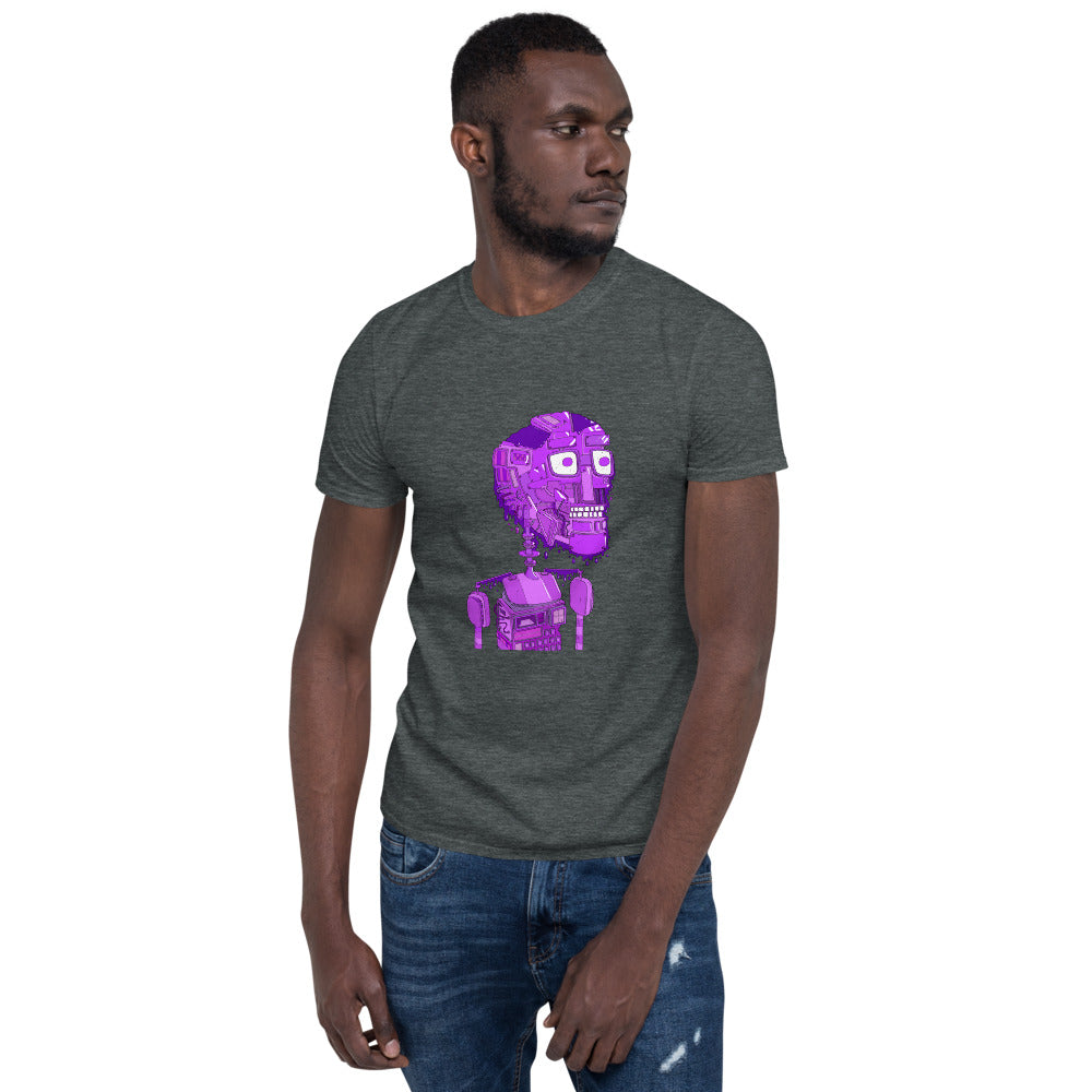 Dripping Purple Bot Short-Sleeve Unisex T-Shirt