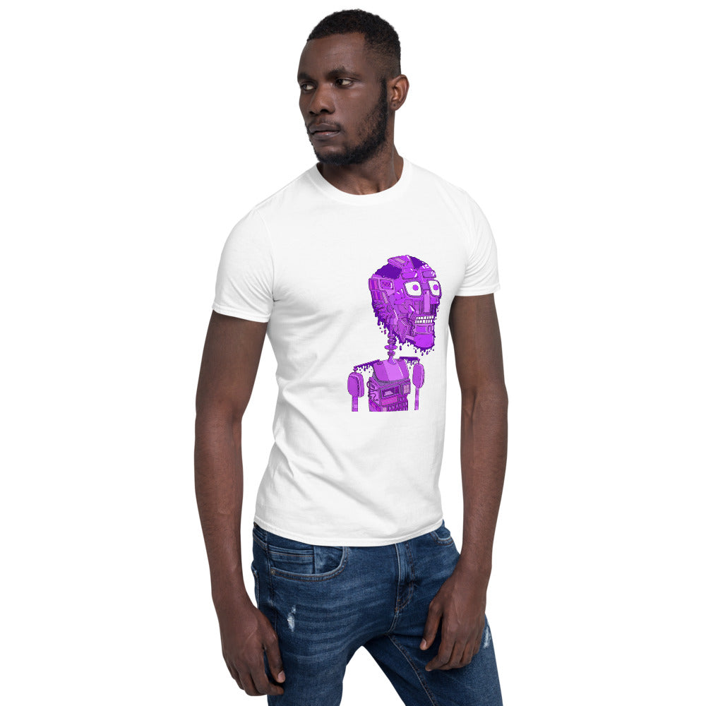 Dripping Purple Bot Short-Sleeve Unisex T-Shirt